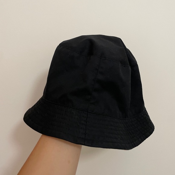 Burberry Bucket Hat, Black Exterior Plaid Interior - Picture 2 of 3